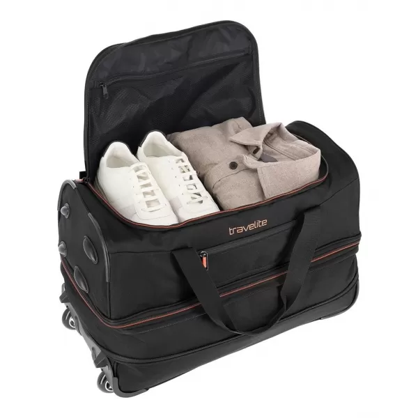  Taška TRAVELITE BASICS WHEELED DUFFLE S BLACK/ORANGE 