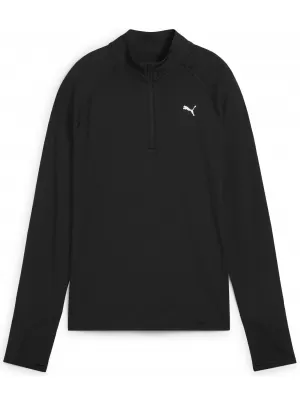 Dámské triko PUMA W RUN VELOCITY CLOUDSPUN 1/4 ZIP 52665001 PUMA BLACK