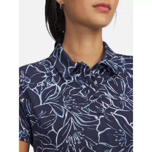  Dámské triko UNDER ARMOUR UA PLAYOFF 3.0 PRINTED POLO 1387148-411 MODRÁ 