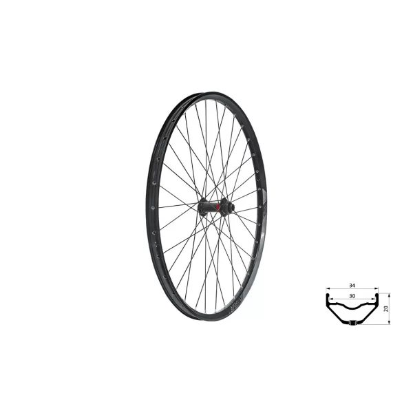  Zapletené kolo přední KLS VALOR 3 DSC F, 27,5", black BLACK 