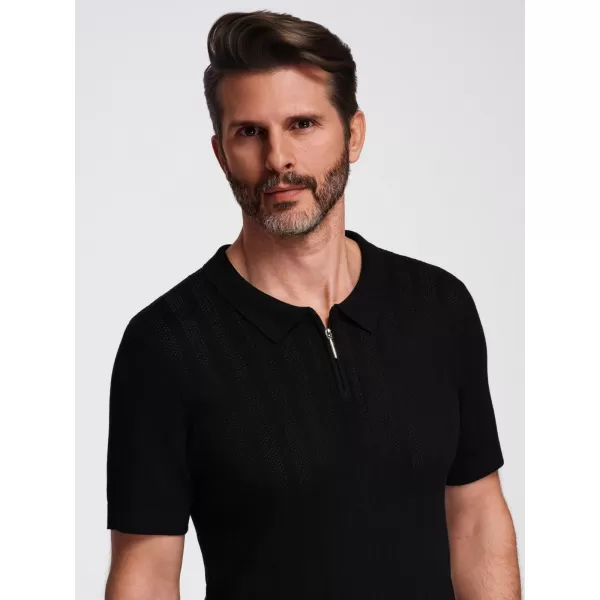  Pánské polo triko OMBRE OM-POSS-0158 BLACK 