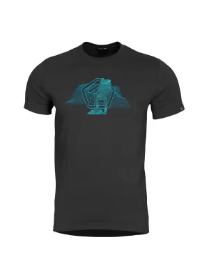Triko PENTAGON WIREFRAME T-SHIRT K09056 BLACK