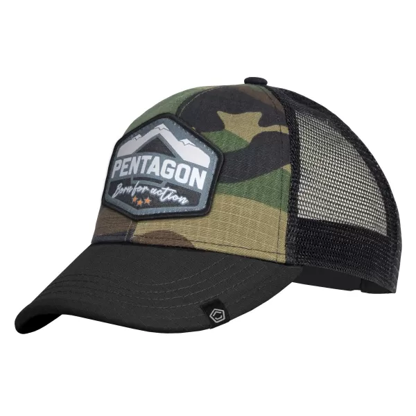  Čepice PENTAGON ERA CAP BORN FOR ACTION  K13048 WOODLAND 