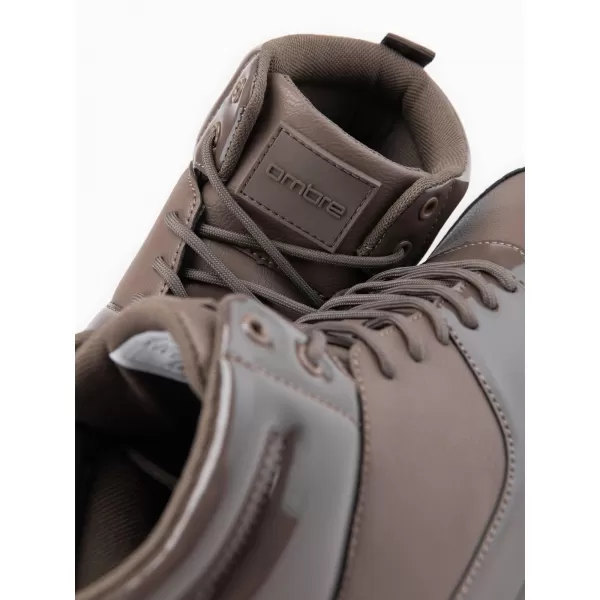  Pánské boty OMBRE OM-FOSH-0178 DARK BROWN 