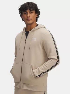 Pánská mikina UNDER ARMOUR UA ICON FLEECE FZ TAPING 1390298-299 HNĚDÁ