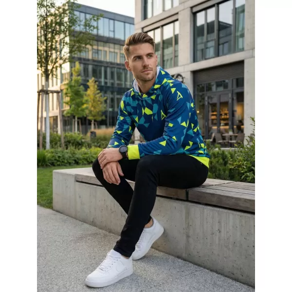  Pánská funkční mikina premium ALTISPORT VOJ/ALM108MI01 NAVY-NEON ŽLUTÁ 
