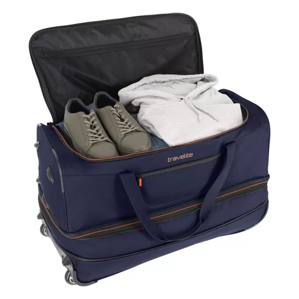  Taška TRAVELITE BASICS WHEELED DUFFLE L NAVY/ORANGE 