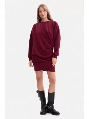 Dámské šaty BEWEAR B298 BURGUNDY