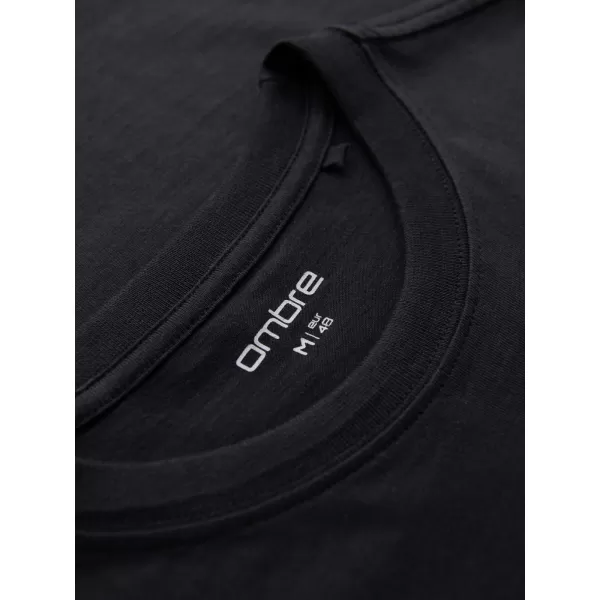  Pánské triko OMBRE OM-TSPT-0231 BLACK 
