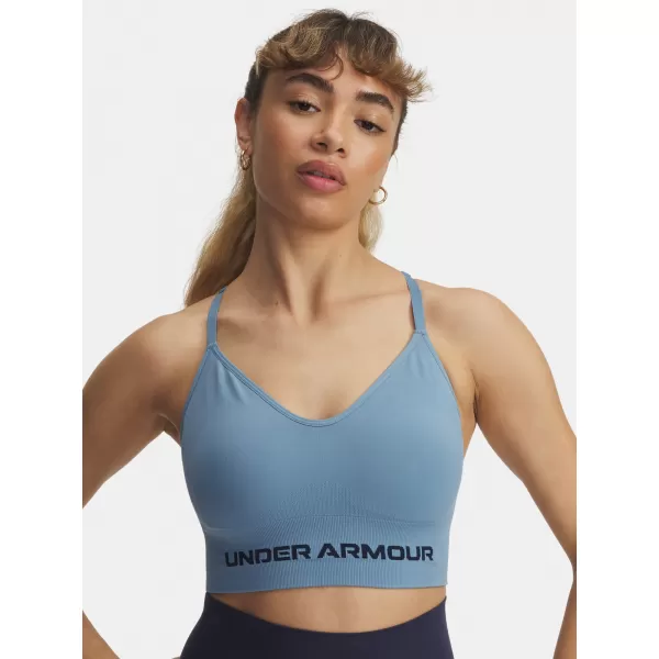  Dámská podprsenka UNDER ARMOUR VANISH SEAMLESS LOW BRA 1384417-418 MODRÁ 