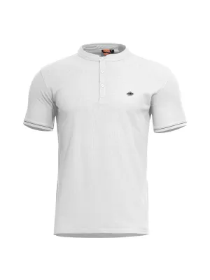 Pánské triko PENTAGON LEVANTES HENLEY T-SHIRT STRIPES K09025 WHITE