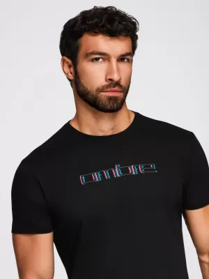 Pánské triko OMBRE OM-TSPT-0248 BLACK