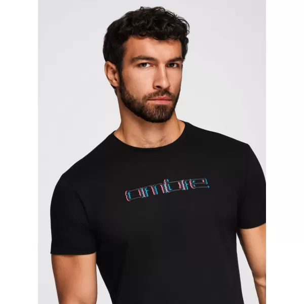  Pánské triko OMBRE OM-TSPT-0248 BLACK 