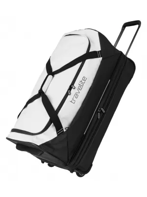 Taška TRAVELITE BASICS WHEELED DUFFLE EXP. BLACK/WHITE