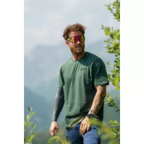  Pánské triko NORDBLANC RUMBLE NBSMT8160 TMAVĚ ZELENÁ 