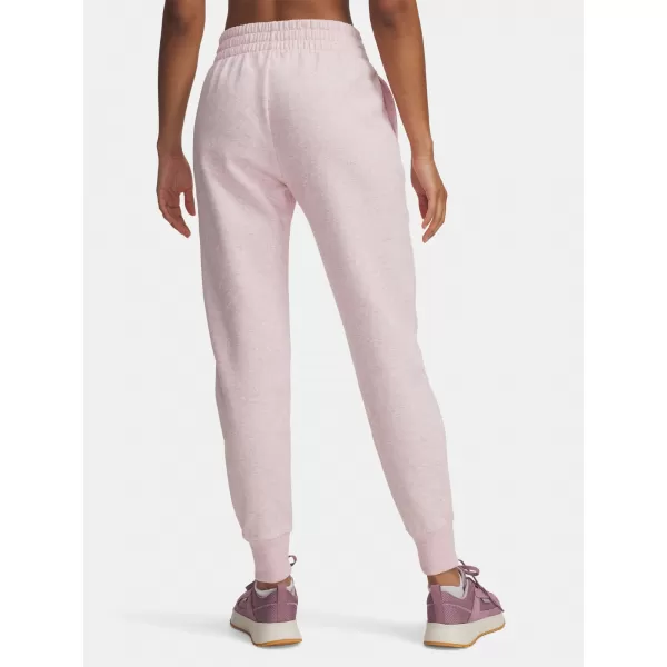  Dámské tepláky UNDER ARMOUR UA RIVAL FLEECE JOGGER 1379438-649 RŮŽOVÁ 
