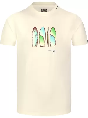 Pánské triko NORDBLANC ALOHA NBSMT8156 KRÉMOVĚ BÍLÁ