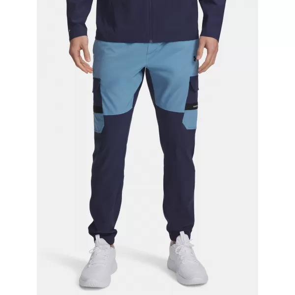  Pánské sportovní kalhoty UNDER ARMOUR UA TECH UTILITY WOVEN PANT 6004966-403 MODRÁ 