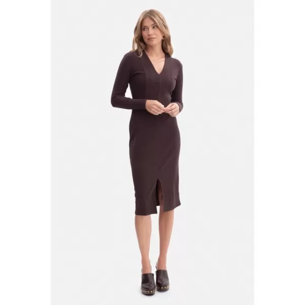  Dámské šaty BEWEAR B307 DARK CHOCOLATE 