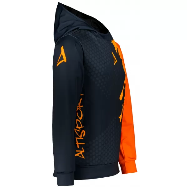  Pánská funkční mikina premium ALTISPORT VOJ/ALM112MI01 ČERNÁ-FLUO ORANGE 
