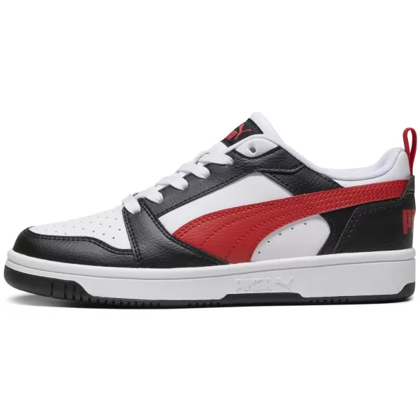  Dětské boty PUMA REBOUND V6 LO JR 39383304 PUMA WHITE/RED/BLACK 