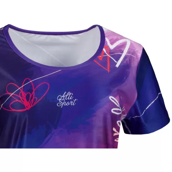  Dámské prodloužené triko/šaty premium ALTISPORT VOJ/ALW083SAT02 FIALOVÁ 