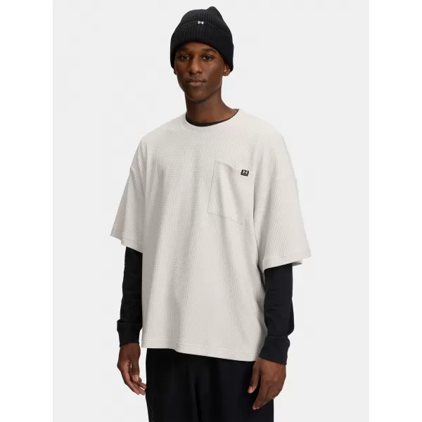  Pánské triko UNDER ARMOUR UA RIVAL WAFFLE CREW 1383106-110 BÍLÁ 