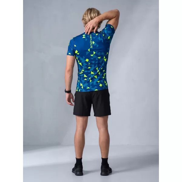  Pánské funkční kompresní triko premium ALTISPORT VOJ/ALM108TR04 NAVY-NEON ŽLUTÁ 
