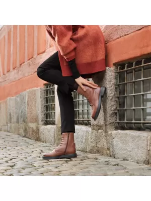 Dámské kotníkové boty GEOX SERILDA SVĚTLE HNĚDÁ