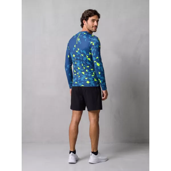  Pánské funkční kompresní triko premium ALTISPORT VOJ/ALM108TR03 NAVY-NEON ŽLUTÁ 