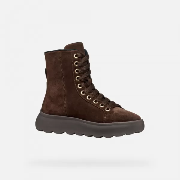  Dámské boty GEOX SPHERICA EC4.1 G009293 TMAVĚ HNĚDÁ 