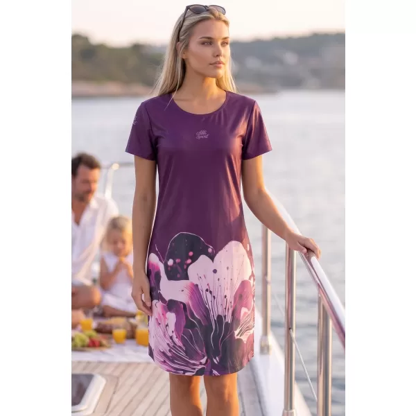  Dámské prodloužené triko premium ALTISPORT VOJ/ALW090SAT02 VÍNOVÁ 