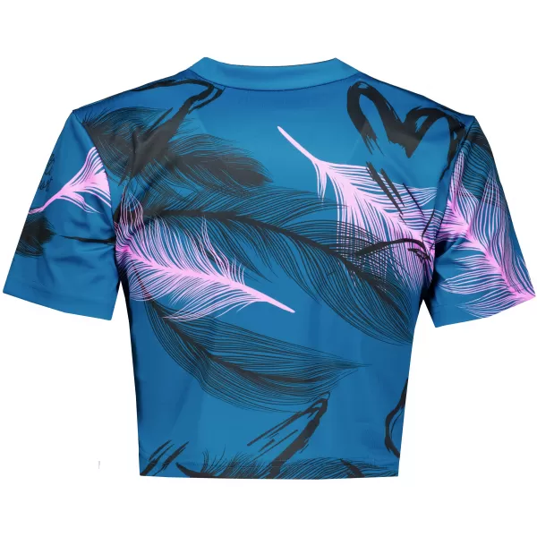  Dámský crop top premium ALTISPORT VOJ/ALW001TR07 PETROLEJOVÁ/SVĚTLE RŮŽOVÁ PETROLEJOVÁ/SVĚTLE RŮŽOVÁ 