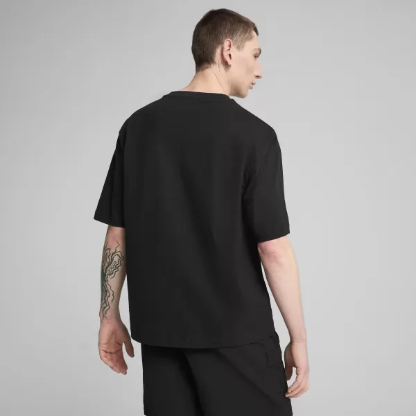  Pánské triko PUMA WARDROBE ESS BOXY TEE 62964501 PUMA BLACK 