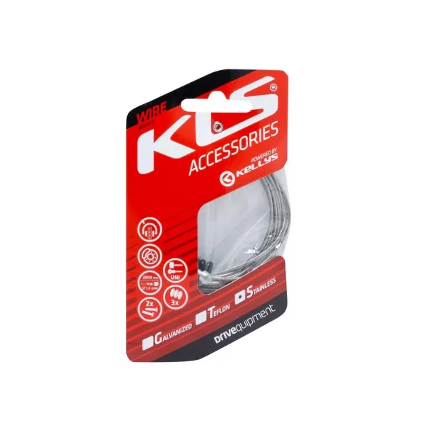  Lanko brzdové KLS MTB+ROAD 200 cm, nerez, 1pc 