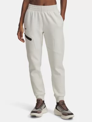 Dámské tepláky UNDER ARMOUR UNSTOPPABLE FLC JOGGER 1379846-110 BÍLÁ