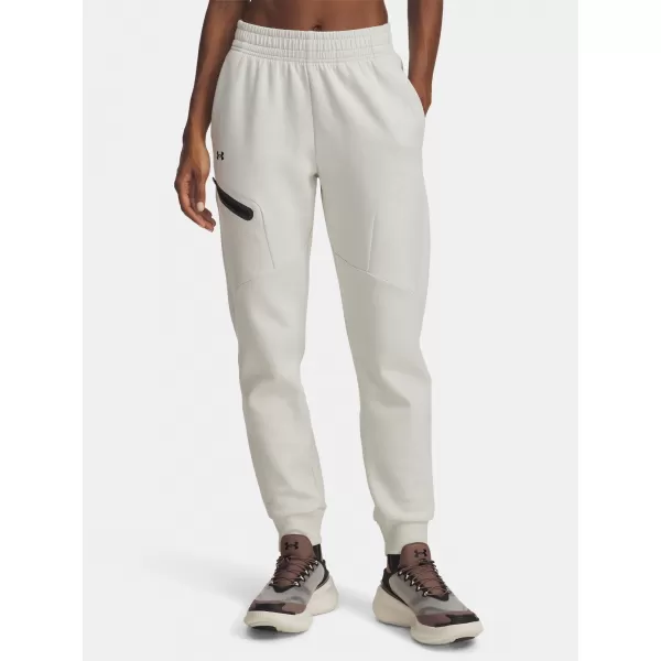  Dámské tepláky UNDER ARMOUR UNSTOPPABLE FLC JOGGER 1379846-110 BÍLÁ 