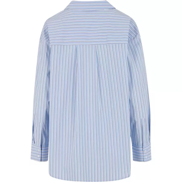  Dámská košile URBAN CLASSICS TB7176 POWDER BLUE/WHITE 