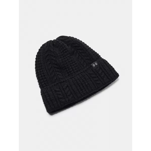  Dámská čepice UNDER ARMOUR W HALFTIME CABLE KNIT BEANIE 1386639-001 ČERNÁ 
