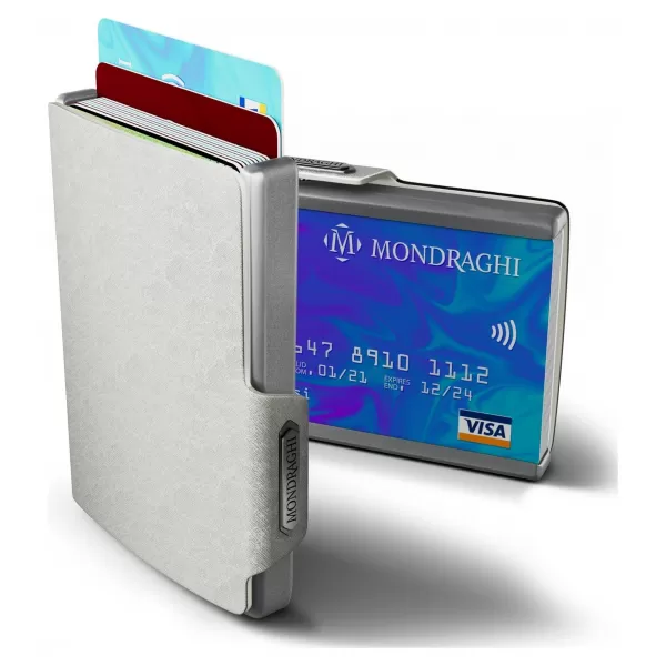  Peněženka MONDRAGHI SAFFIANO SILVER 