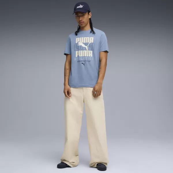  Pánské triko PUMA GRAPHIC STACKED GRAPHIC TEE 68803834 COOL BLUE 