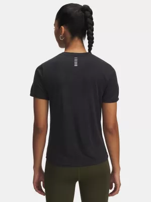 Dámské triko UNDER ARMOUR UA LAUNCH JACQUARD SS 6005096-004 ČERNÁ