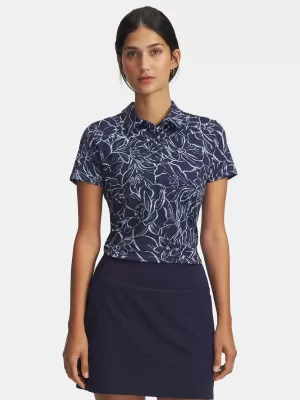 Dámské triko UNDER ARMOUR UA PLAYOFF 3.0 PRINTED POLO 1387148-411 MODRÁ