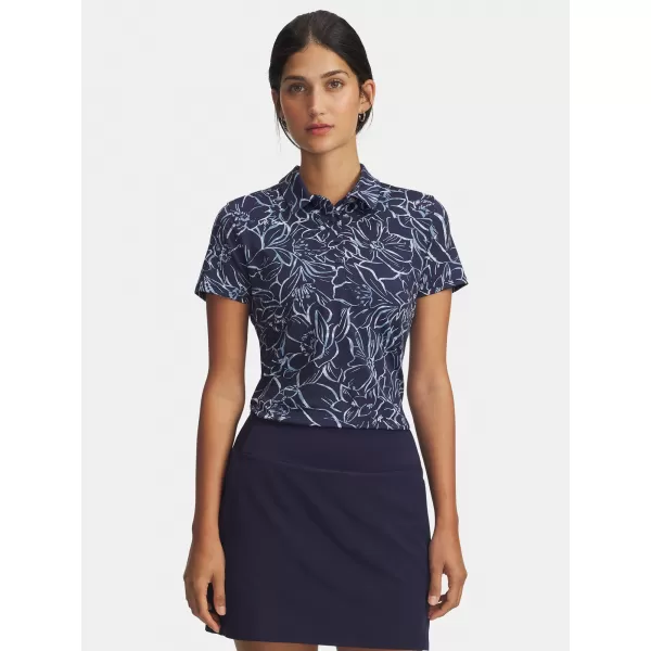  Dámské triko UNDER ARMOUR UA PLAYOFF 3.0 PRINTED POLO 1387148-411 MODRÁ 