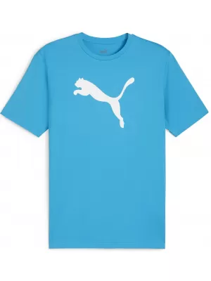 Pánský dres PUMA TEAMRISE LOGO JERSEY COTTON 658705_02 SPEED BLUE/PUMA WHITE