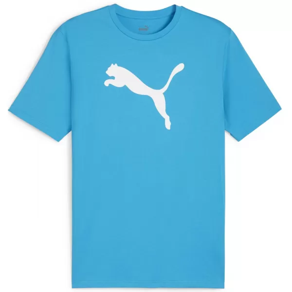  Pánský dres PUMA TEAMRISE LOGO JERSEY COTTON 658705_02 SPEED BLUE/PUMA WHITE 