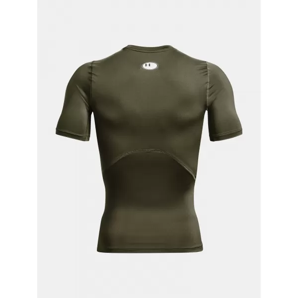  Pánské triko UNDER ARMOUR UA HG ARMOUR COMP SS 1361518-390 ZELENÁ 
