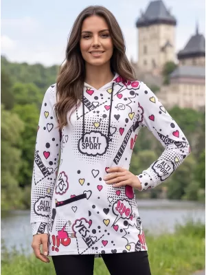 Dámská mikina ALTISPORT GITA BÍLÁ