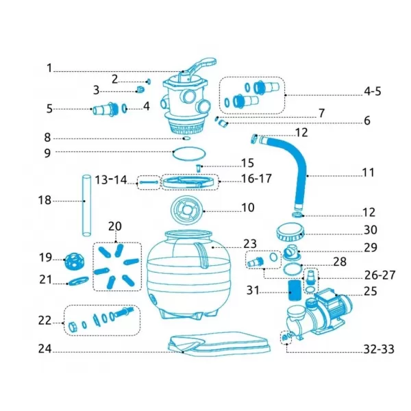  Propojovací hadice (48 cm) k filtraci ProfiStar 6 