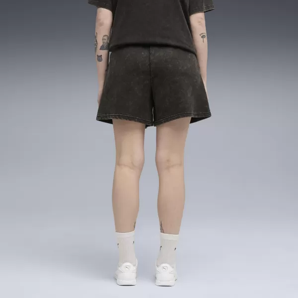  Dámské kraťasy PUMA ESS ELEVATED WASH HIGH-WAIST SHORTS 5" TR 68810501 PUMA BLACK 